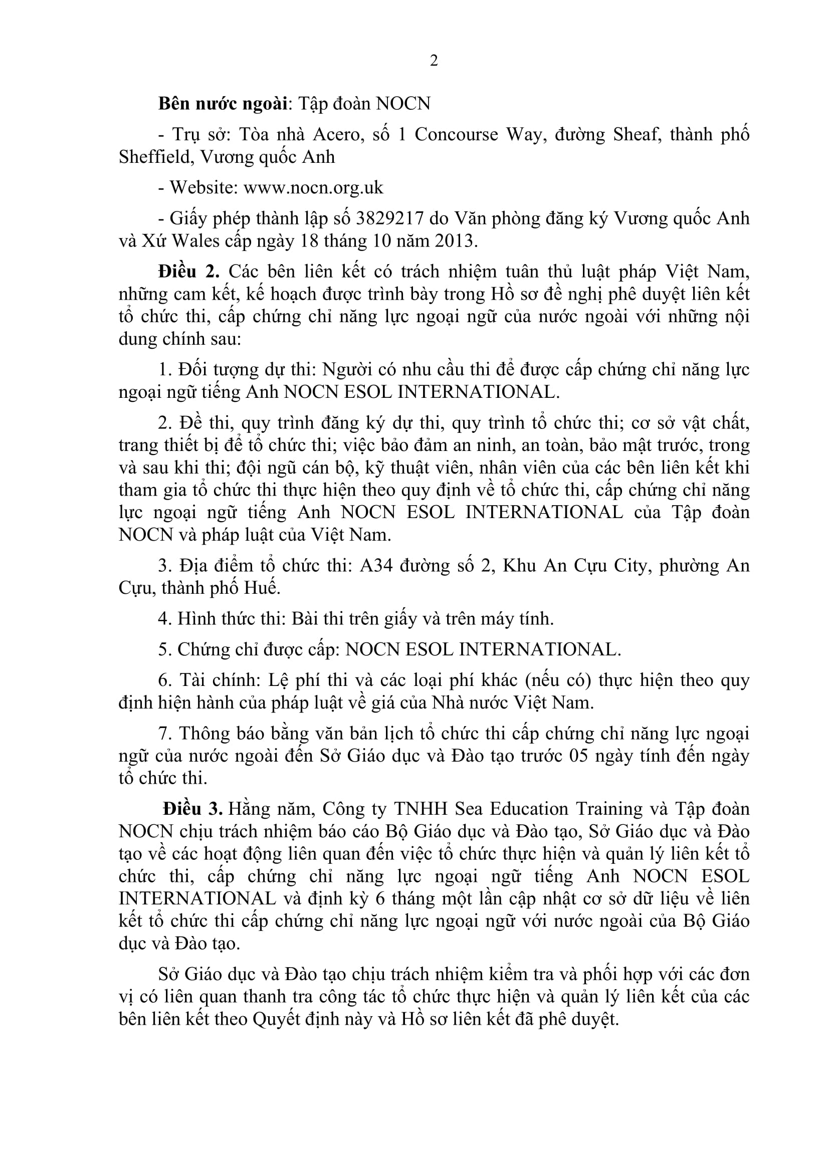 Quyết định phê duyệt NOCN Huế trang 2